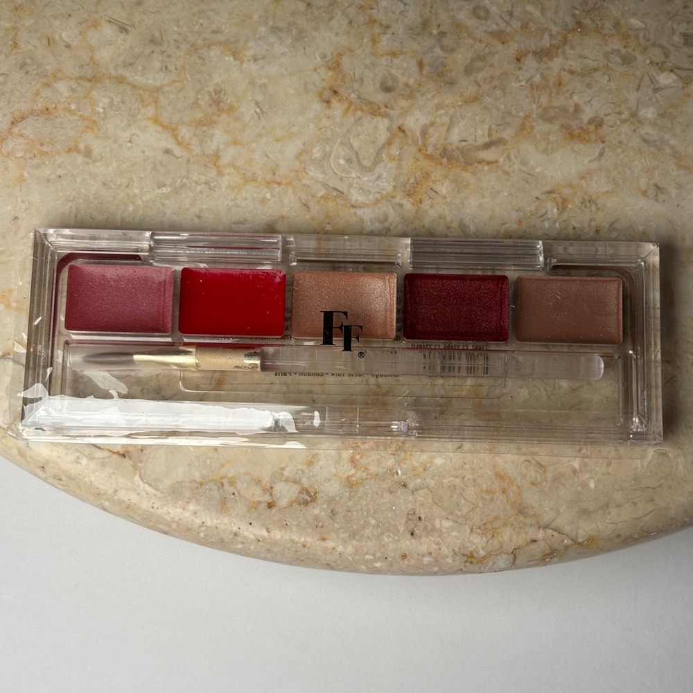 Fashion Fair Five Well Lip Gloss Palette‎ Showstopper 0.15oz Red Nude Shimmer
